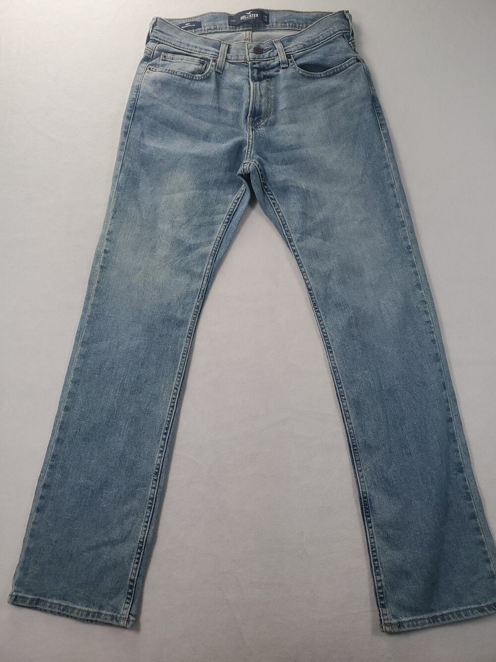 Hollister Epic Flex Men's Straight Light Blue Stretch Denim Jeans 28 x 30